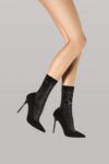 Fiore Dreamer Socks Black Metallic Pattern