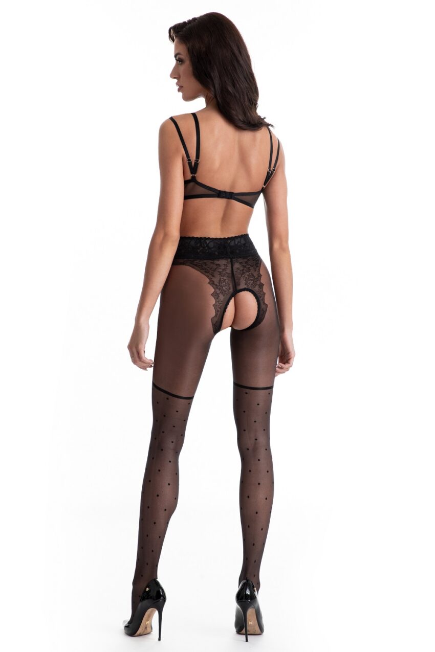 Amour Lolita Open Crotch Tights Black