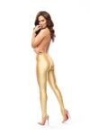 Misso P800 Gold Glossy Open Crotch opaque Pantyhose