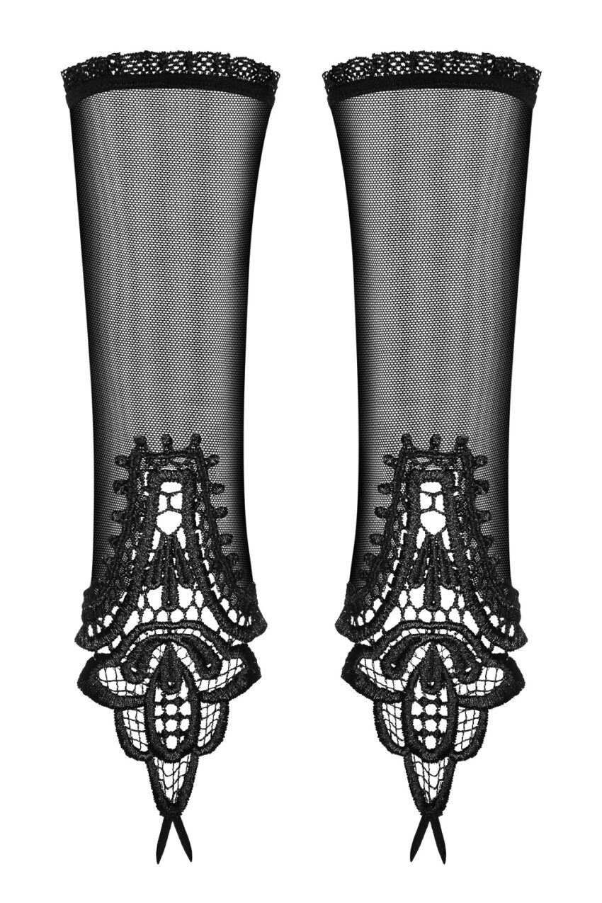 Obsessive Luiza Mittens Black Close Up