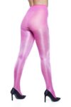 Miss naughty Metallic Crotchless Tights 40 Deniers Pink Back