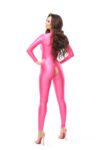 o B800 Glossy Open Footless Bodystocking Pink