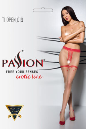 Passion TIOPEN 019 Beige Red Open Tights