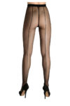 Cecilia De Rafael Hyde Park Seamed Pantyhose Black