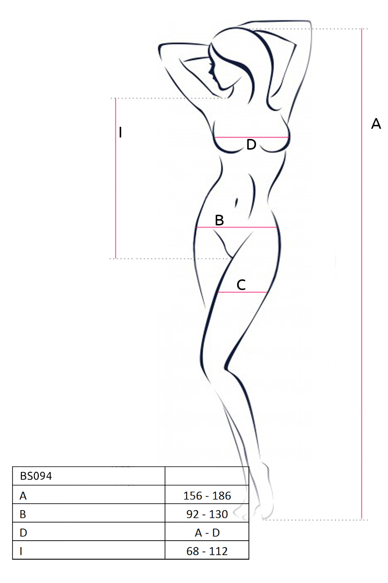 Lingerie Passion BS094 Bodystocking Size Chart