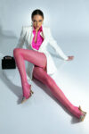 Amour Hip Lace Open Tights 30 Den Pink Bonbon (4)